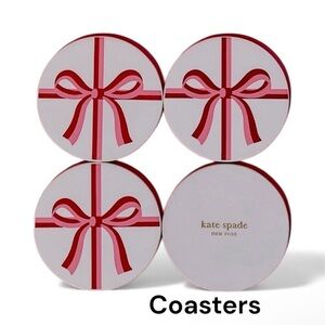 Pink and Red Kate Spade Coasters Set of Four